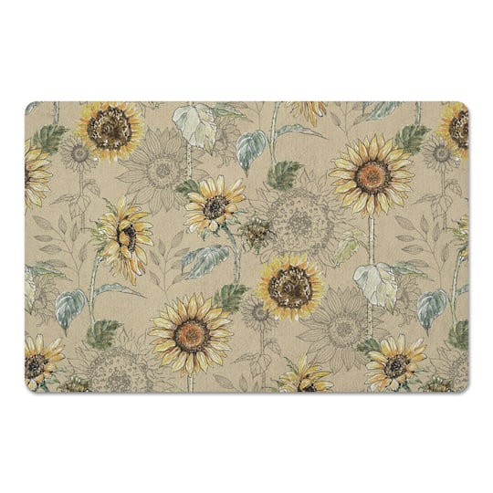 Sunflower Pattern Floor Mat